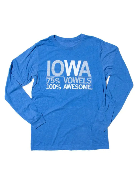 "Iowa Vowel"  Long Sleeve T-Shirt