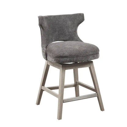 Open Back Winged Swivel Counter Stool