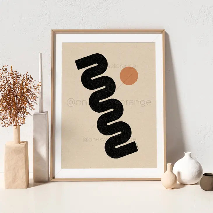 Mid Century Abstract Line Art