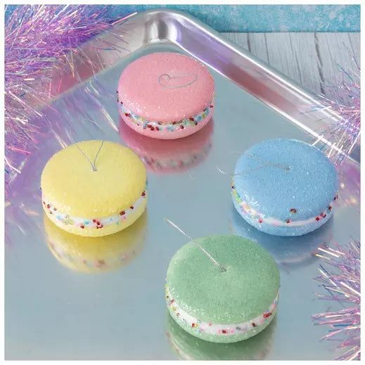 Glitter Macaron Ornaments