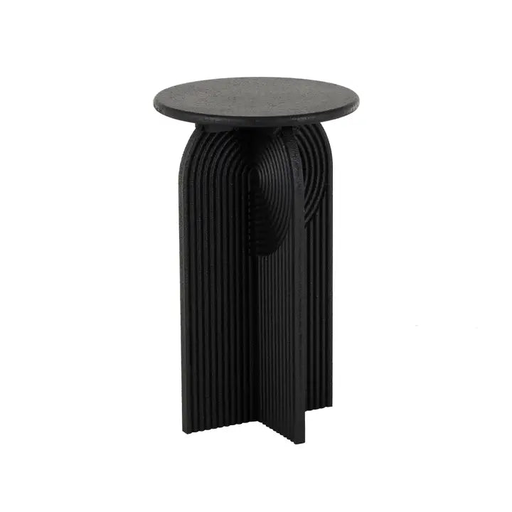 Modern Black Wood Accent Table Set