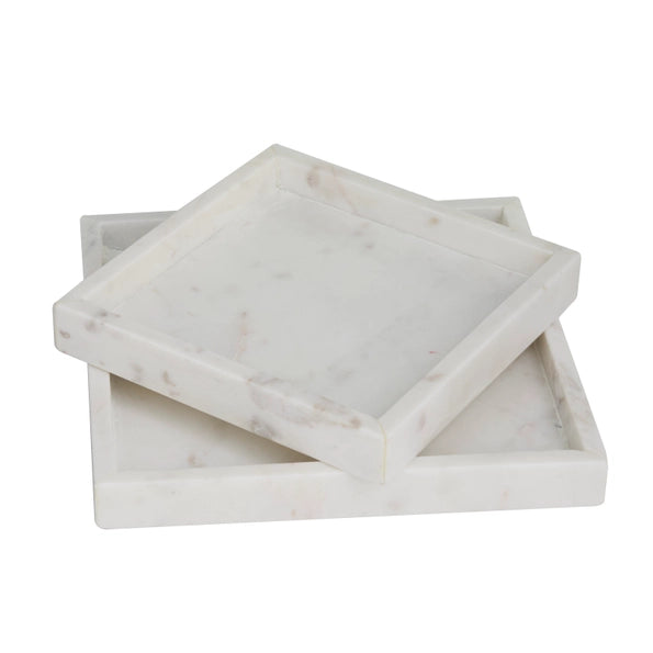 Modern White Marble Tray