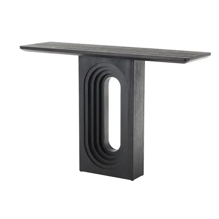 Contemporary Black Wooden Console Table