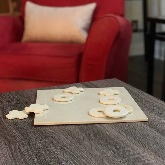 Hand Carved Soapstone Tic-Tac-Toe Game Set