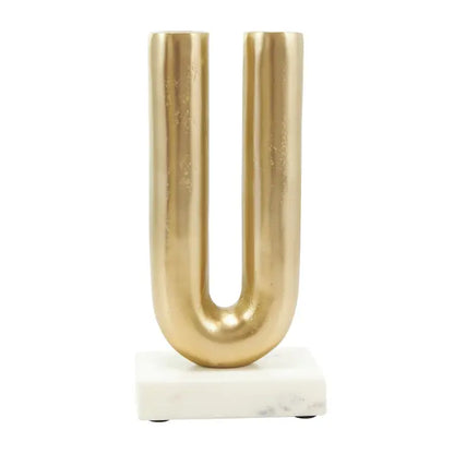 Glam Gold Aluminum Metal Candle Holder