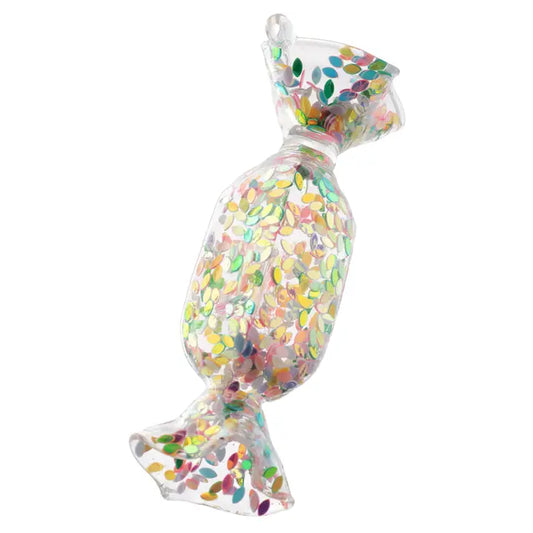 Confetti Wrapped Candy Lemon Lime Ornament