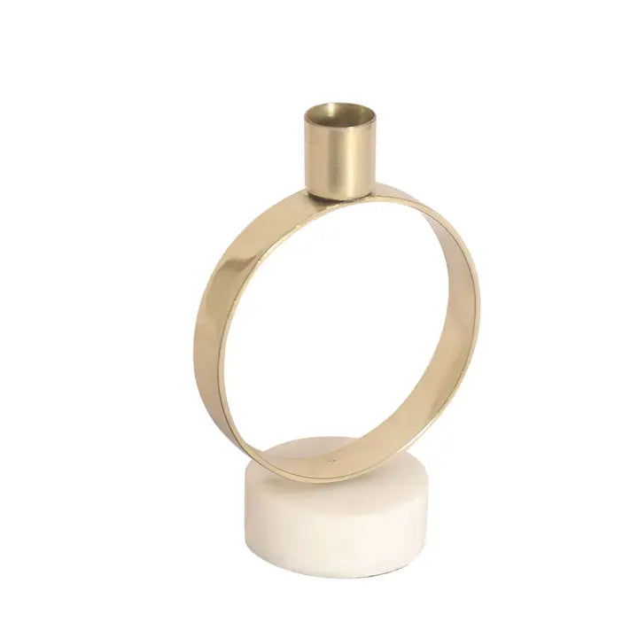 Gold & Marble Candle Holder