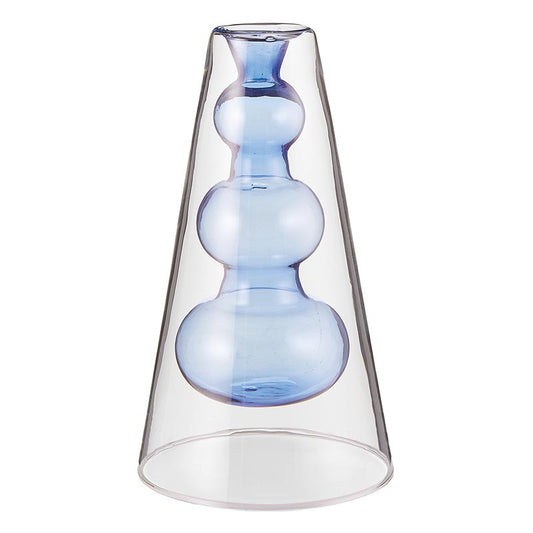 Blue Glass Candleholder