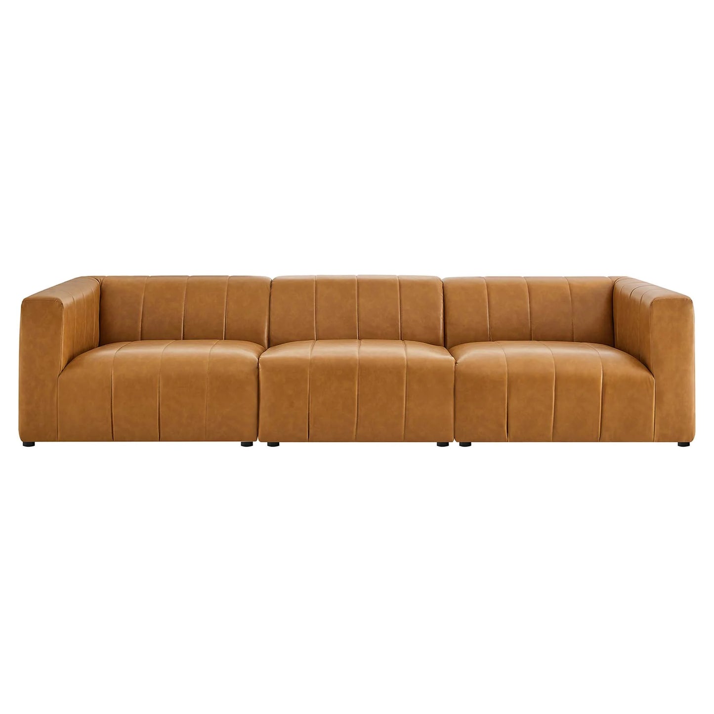 3-Piece Vegan Leather Sectional