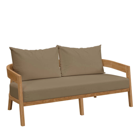 Wood Outdoor Patio Loveseat