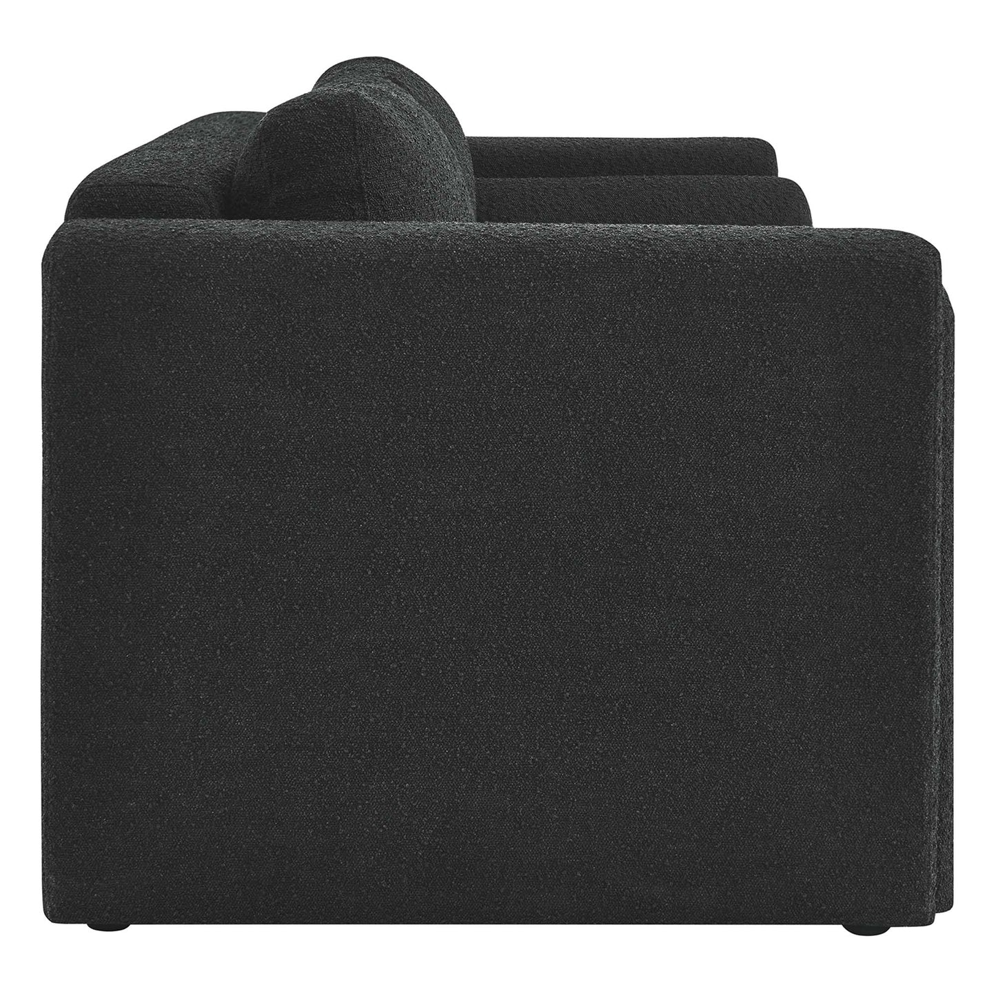 Black Boucle Fabric Sofa