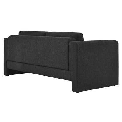 Black Boucle Fabric Sofa