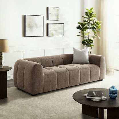 Mocha Upholstered Fabric Sofa