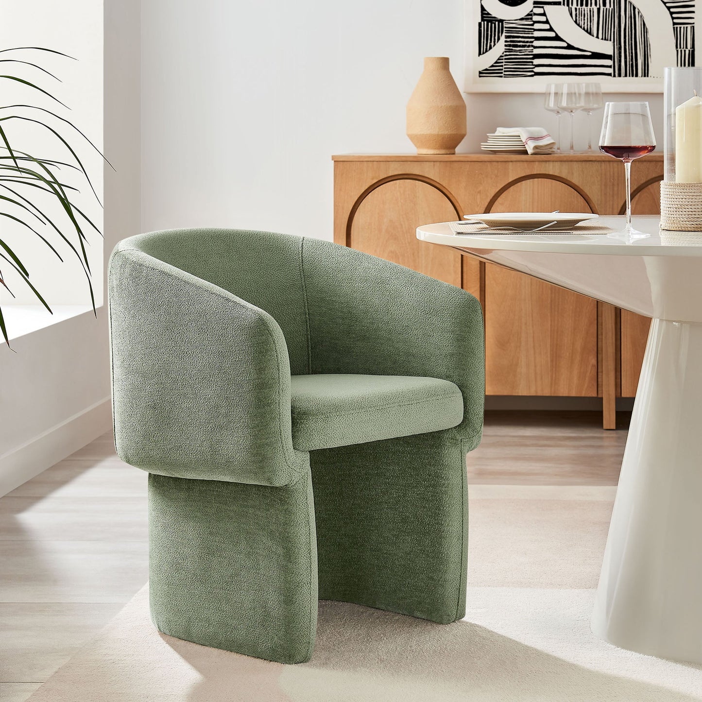 Chenille Dining Armchair