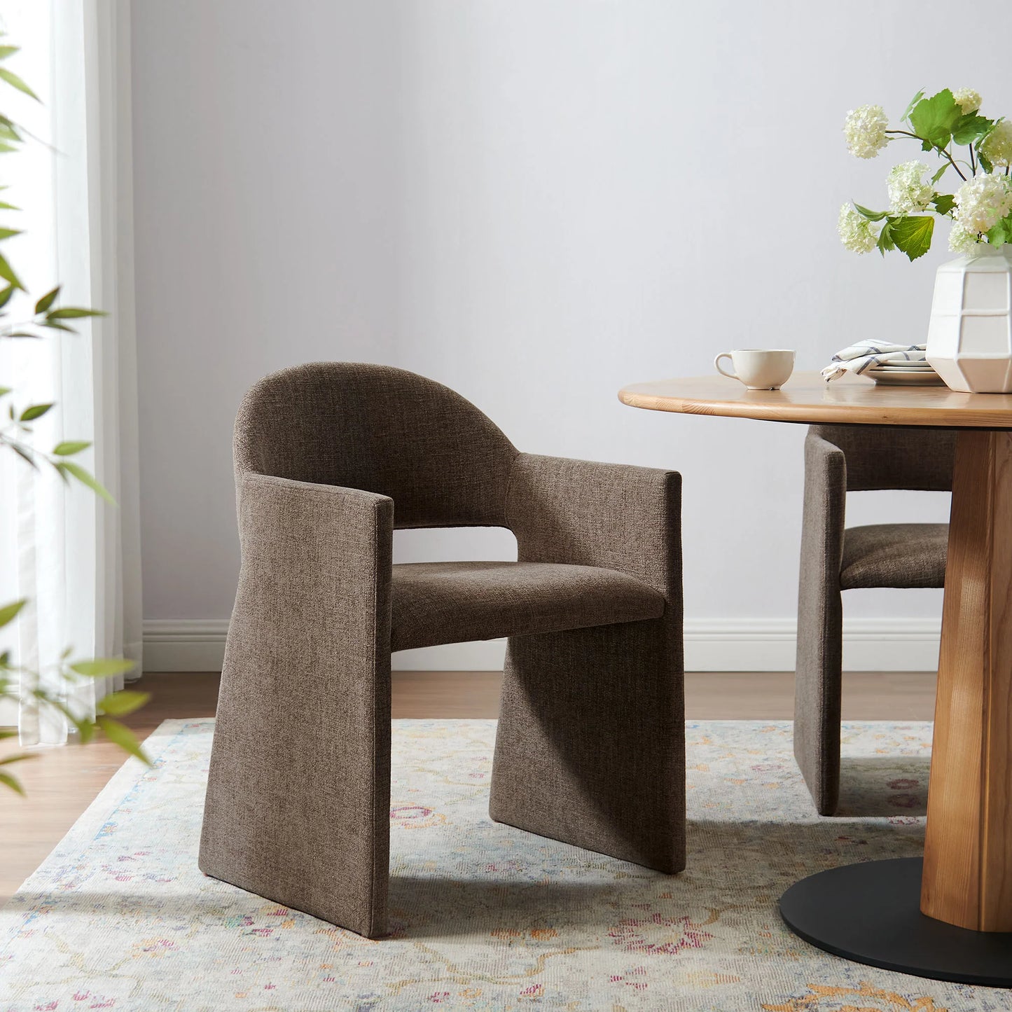 Mocha Armed Dining Chair