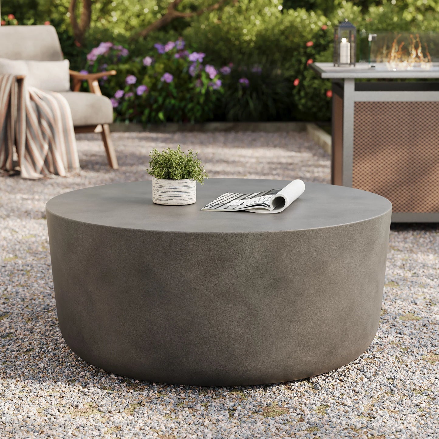 Outdoor Patio Concrete Coffee Table