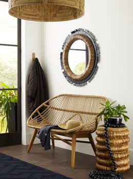 Rattan Oval Bench