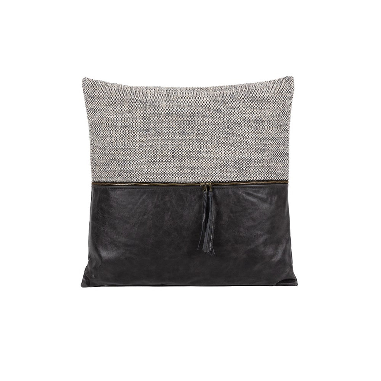 Leather & Linen Pillow