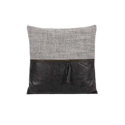 Leather & Linen Pillow