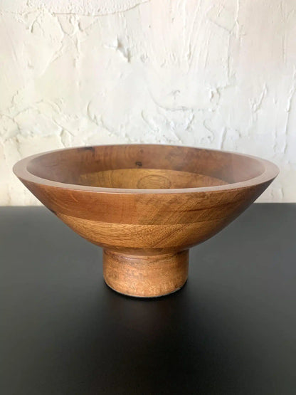 Wooden Footed Bowl