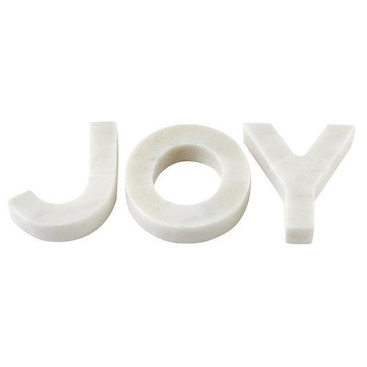 "Joy" Marble Tabletop Decor