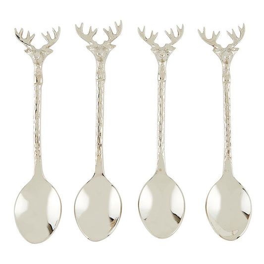 S/4 Silver Stag Appetizer Spoons