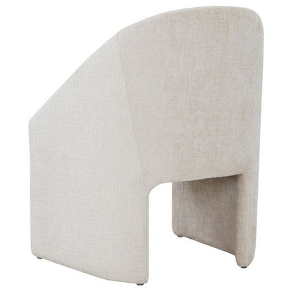 Cream Chenille Dining Chair