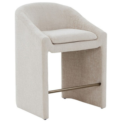 Cream Chenille Stool