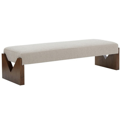 Boucle Framed Bench