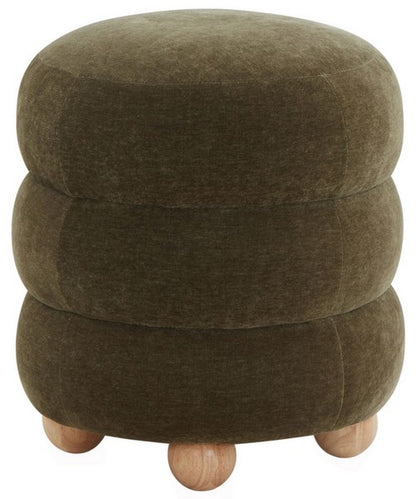 Olive Tufted Ottoman