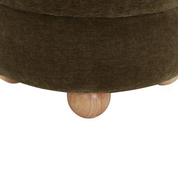 Olive Tufted Ottoman