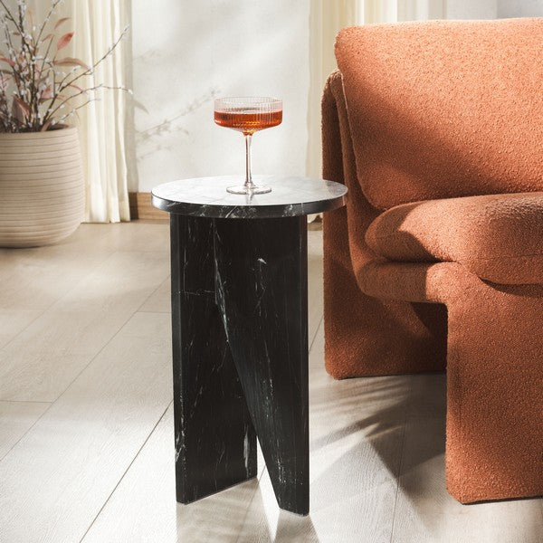 Black Dev Marble Drink Table