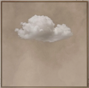 Drift Away Cloud Framed Canvas Art