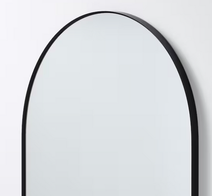 Black Framed Oval Mirror