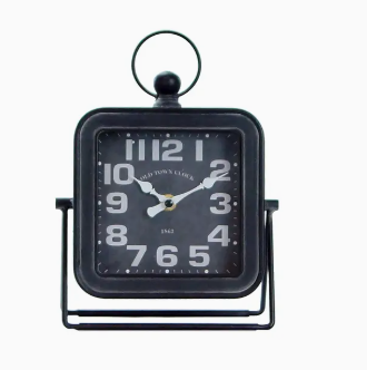 Black Traditional Table Clock