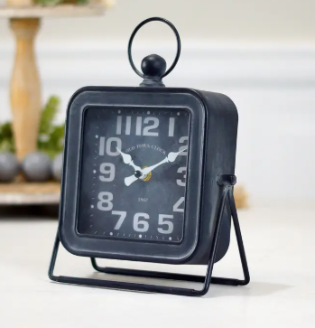 Black Traditional Table Clock