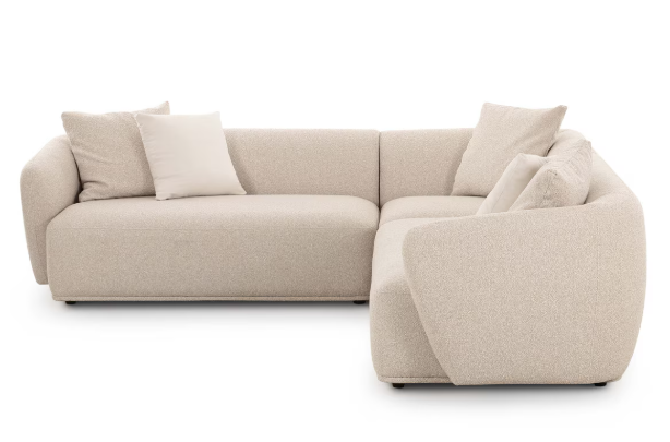 Sylvie Cream Boucle 3-Piece Sectional