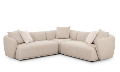 Sylvie Cream Boucle 3-Piece Sectional