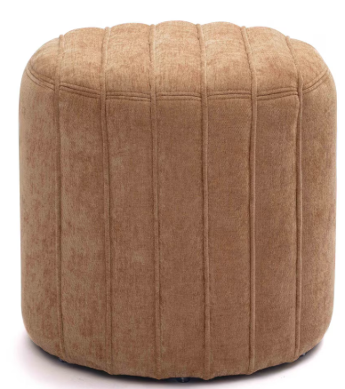 Rust Chenille Ottoman