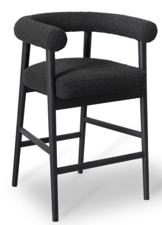 Spara Black Performance Boucle Counter Stool