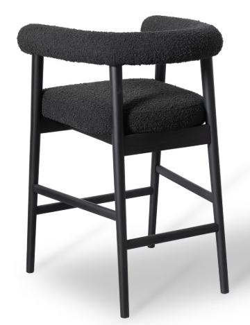 Spara Black Performance Boucle Counter Stool