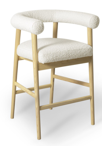 Spara Cream Performance Boucle Counter Stool