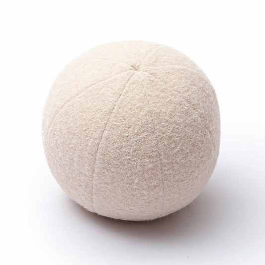 Round Rose-Tan Long Mohair Pillow