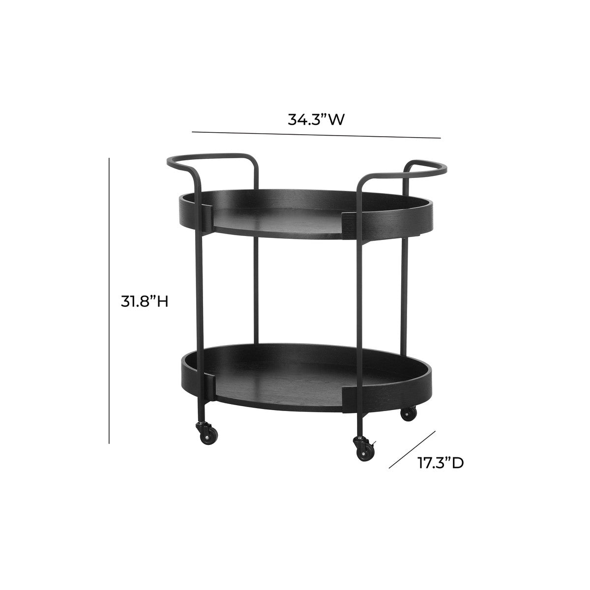 Cyril Black Bar Cart