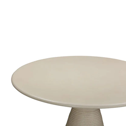 Beige Textured Outdoor Dining Table