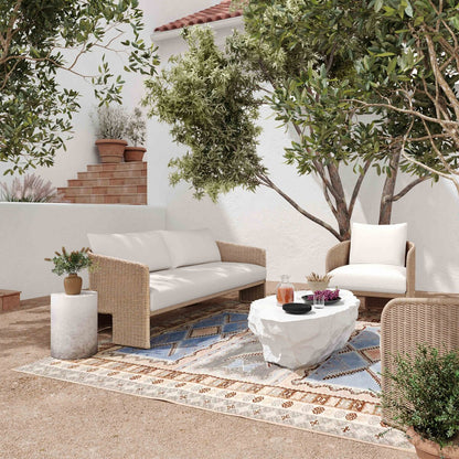 Cream Performance Fabric Outdoor Armchair