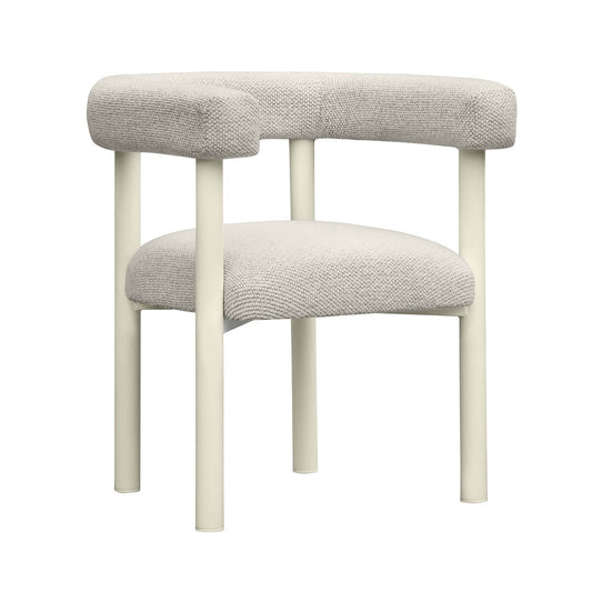 Jack Cream Outdoor Textured Dining Chair