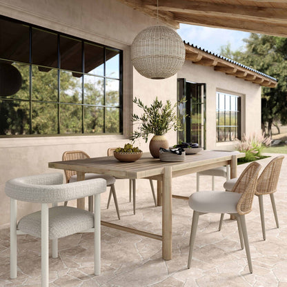 Jack Cream Outdoor Textured Dining Chair