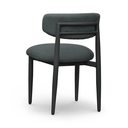 Black Textured Outdoor Dining Side Chair