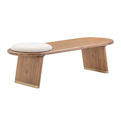 Samantha Cognac Bench